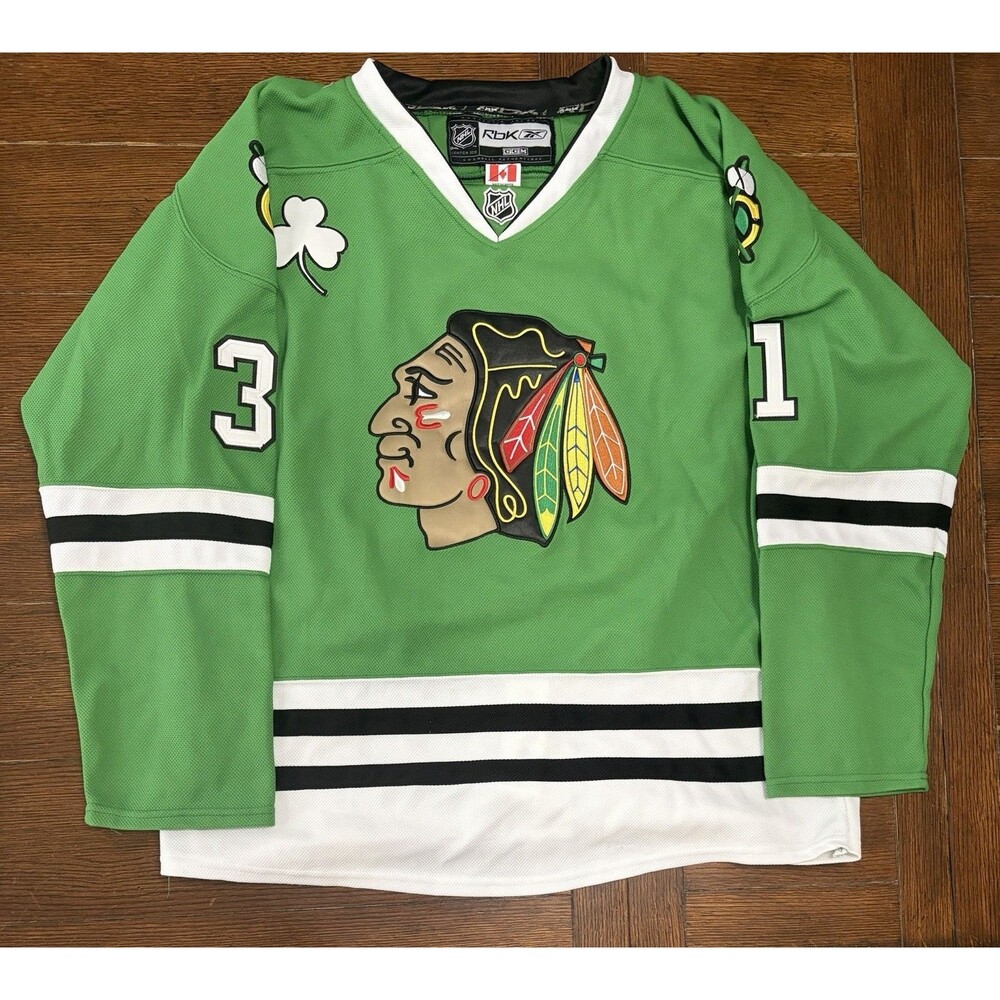 Antti Niemi Chicago Blackhawks Reebok CCM Men’s Size 54 St Patrick’s Day Jersey